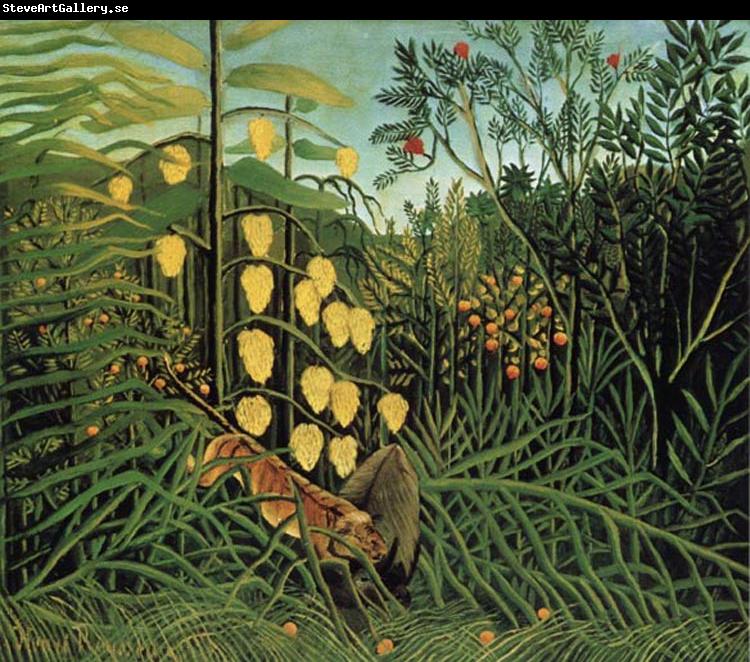 Henri Rousseau Fight Between a Tiger and a Bull